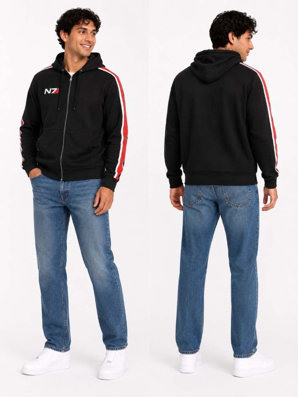 Mass Effect N7 Zip-Up Hoodie – Men’s Medium
